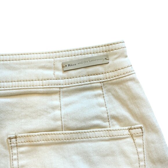 Pilcro Light Off White Wide Leg Pant Sz 31 P - Picture 5 of 10